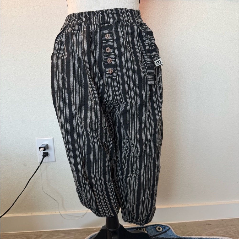 Striped Black and Gray Men's Pants